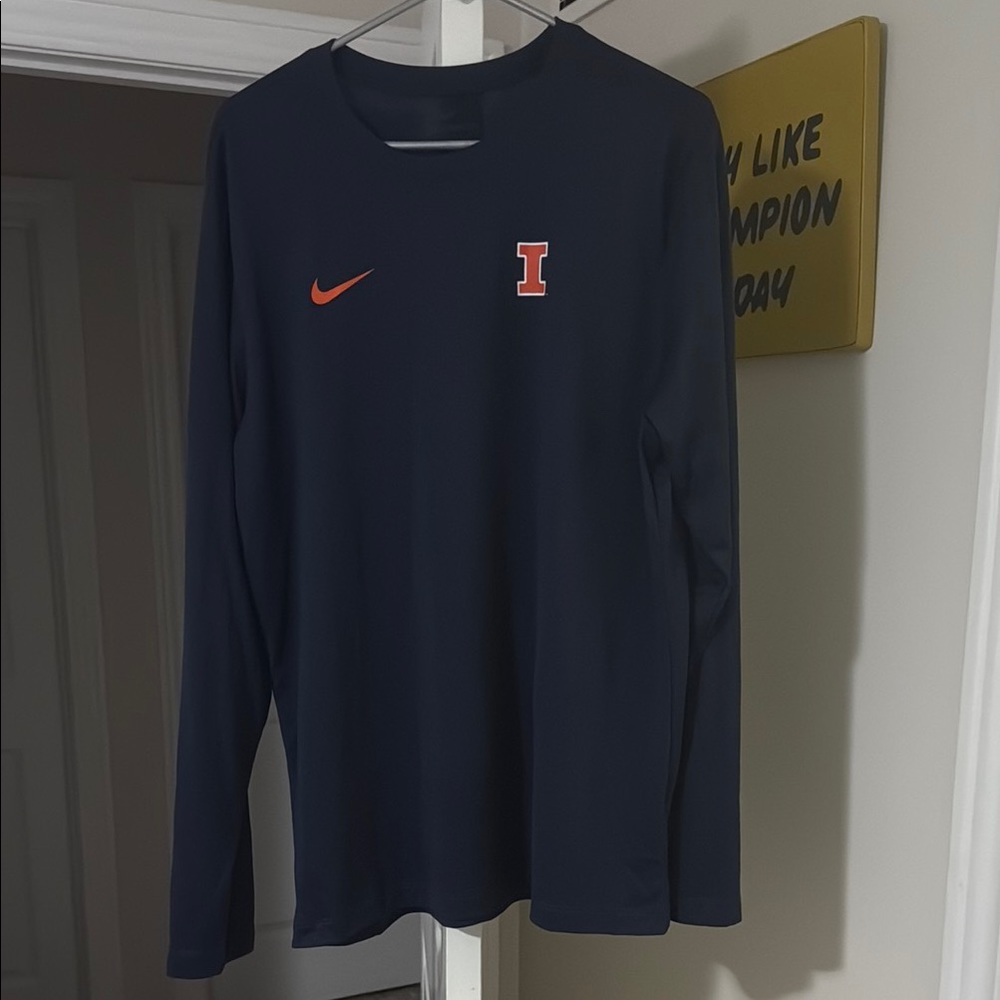 Nike Navy Long Sleeve Shirt